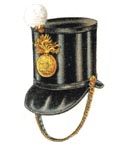 Officer's full dress shako 1844